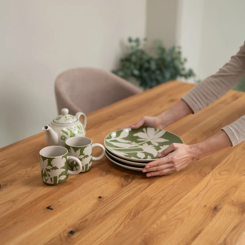 Tavolo da pranzo rettangolare in legno massello di rovere Geneva | NordicStory