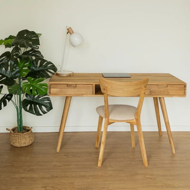Scrivania in legno massello di rovere Escandi 5 | NordicStory