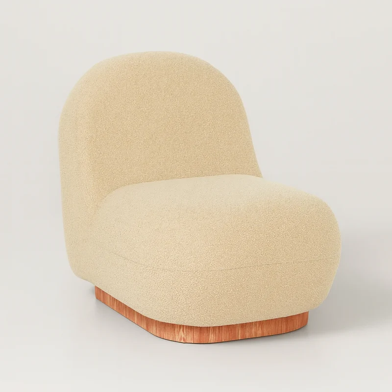 Azahara - Sofa Poltrona da salotto 1 Posto colore Tortora Moderno