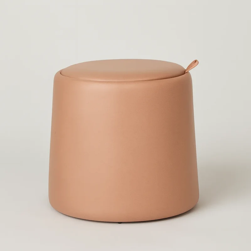 Lisianthus - Pouf contenitore rosa stile moderno