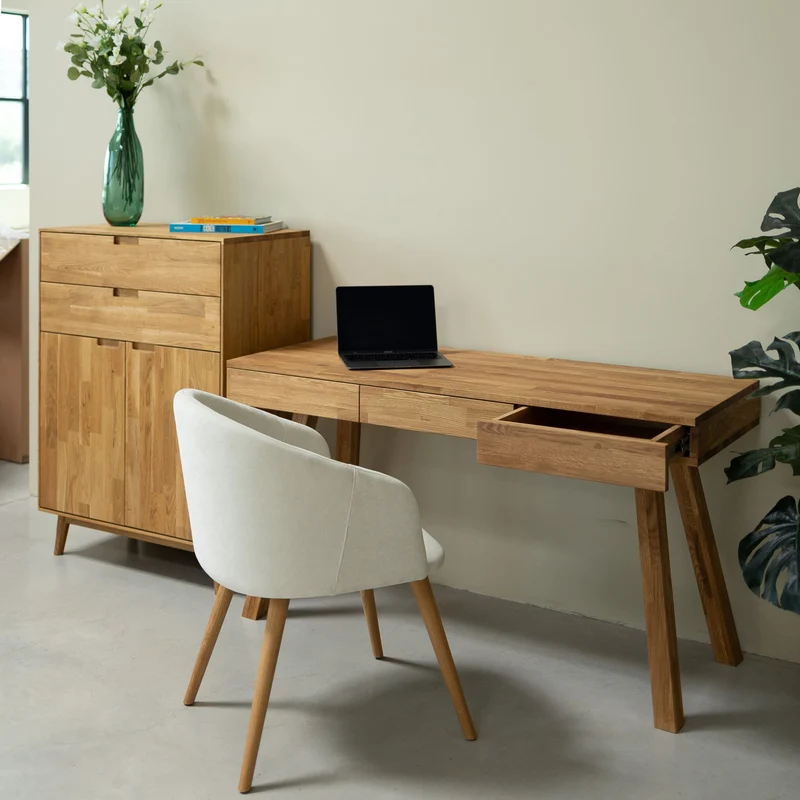 Scrivania in legno massello di rovere Einstein I | NordicStory
