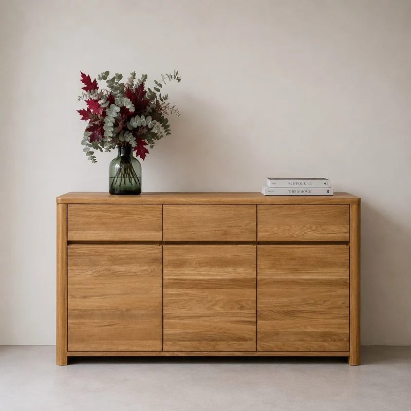 Credenza Comò in legno massello di rovere Elsa 3 | NordicStory
