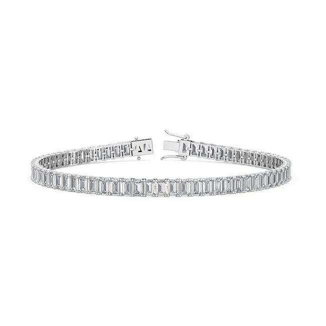 Emerald Cut Diamant Tennisarmband