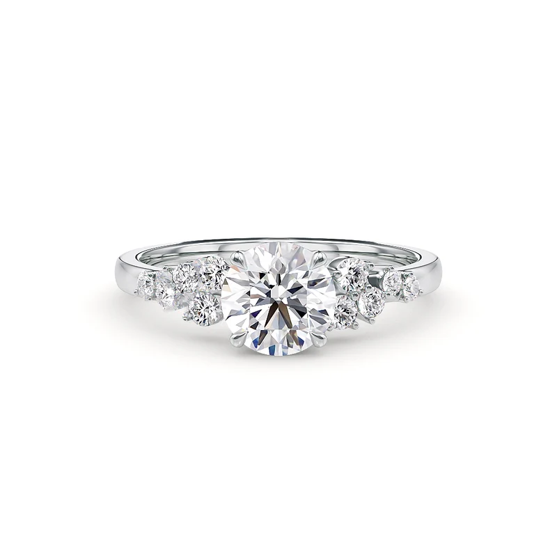 Cinderella Verlobungsring Weissgold
