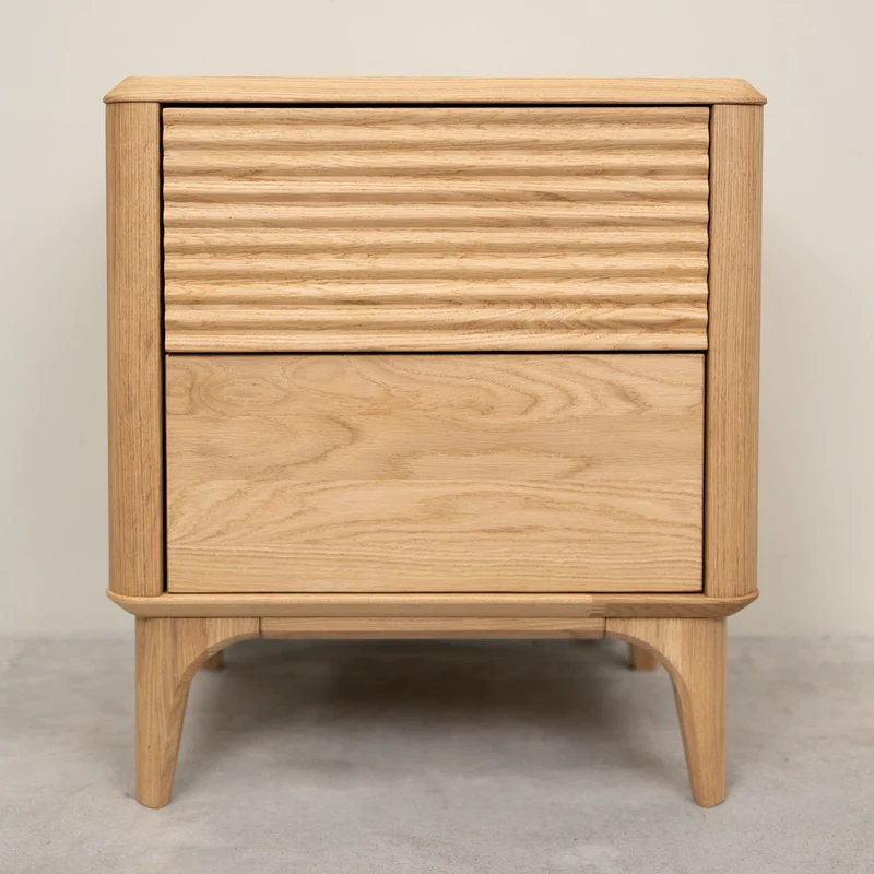 Comodino in legno massello di rovere Oxford 2 | NordicStory