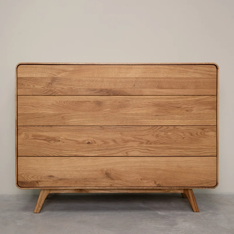 Comò in legno massello di rovere Geneva 3 | NordicStory