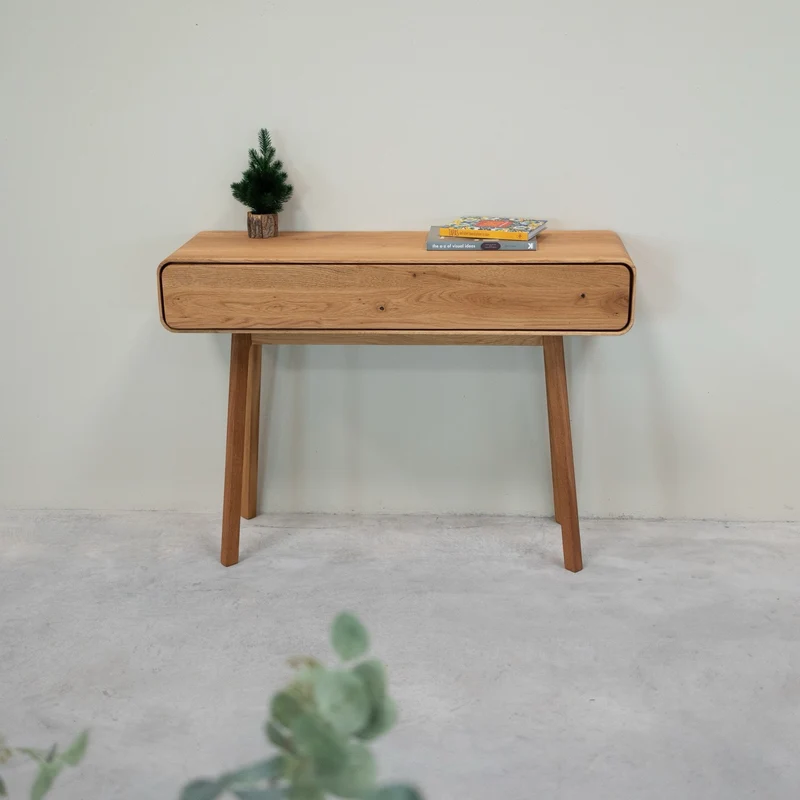 Consolle da toeletta in legno massello di rovere Geneva | NordicStory