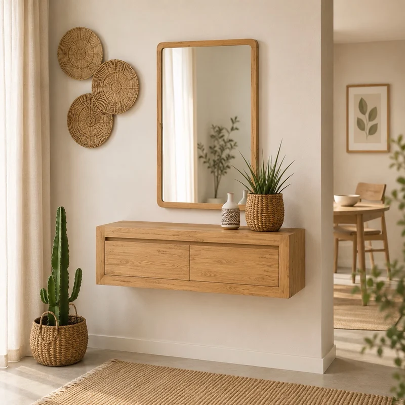 Specchio in legno massello di rovere Geneva | NordicStory