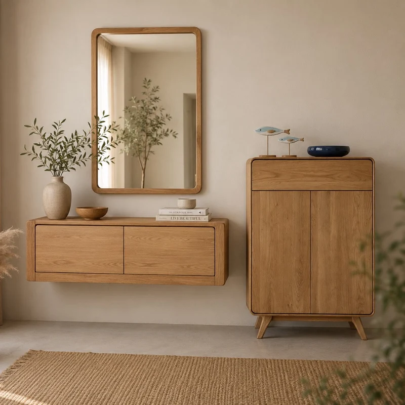 Specchio in legno massello di rovere Geneva | NordicStory