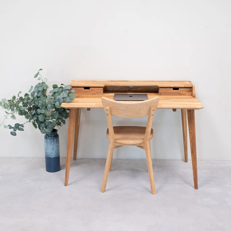 Scrivania in legno massello di quercia Ana | NordicStory