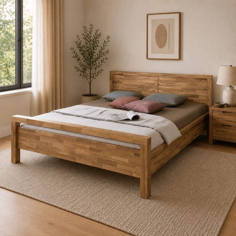 Letto in legno massello di rovere Next | NordicStory