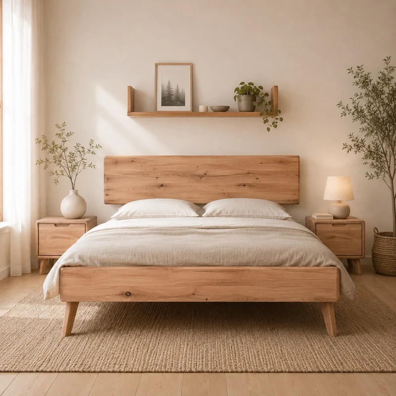 Letto in rovere massiccio SWEDEN | NordicStory