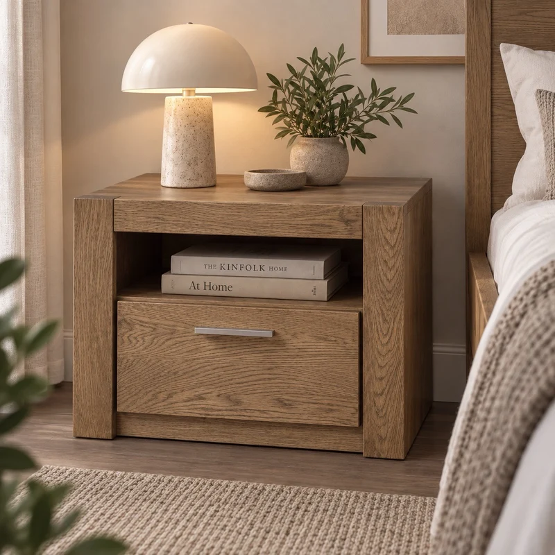 Comodino in rovere rustico VELVET 79 | LoftStory