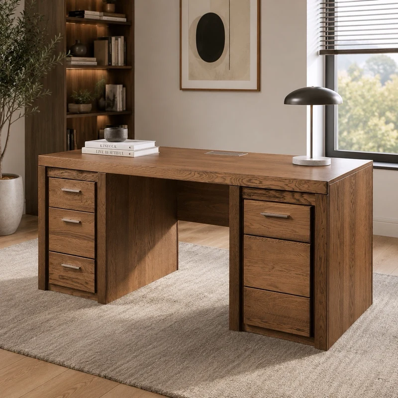 Scrivania in rovere rustico VELVET 37 | LoftStory