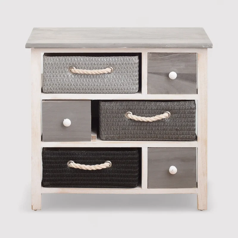 Myrris - Mobiletto da bagno in stile moderno con 6 cassetti