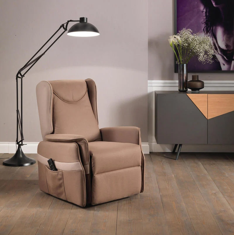 Poltrona relax con elevatore reclinatore e pediera elettrici - vari colori