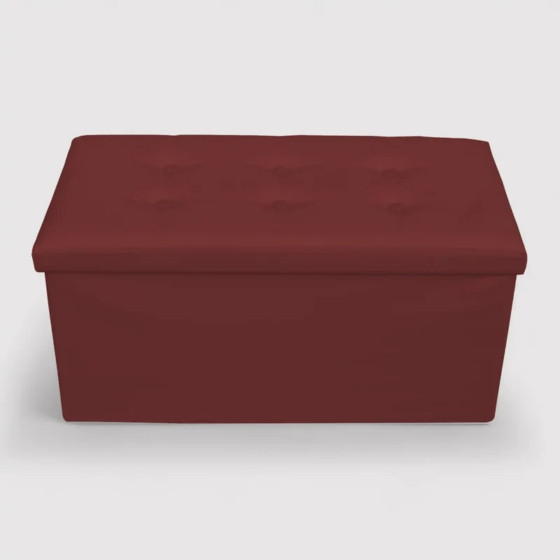 Jasione - Pouf bordeaux contenitore in stile etnico