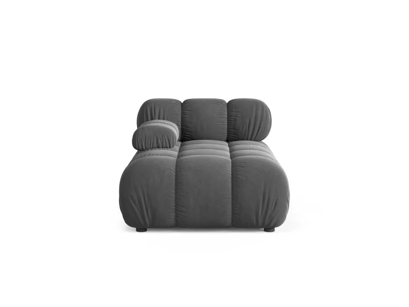 Chaise Longue Sinistra in Velluto, "Bellis", 1 Posto, 155x94x70