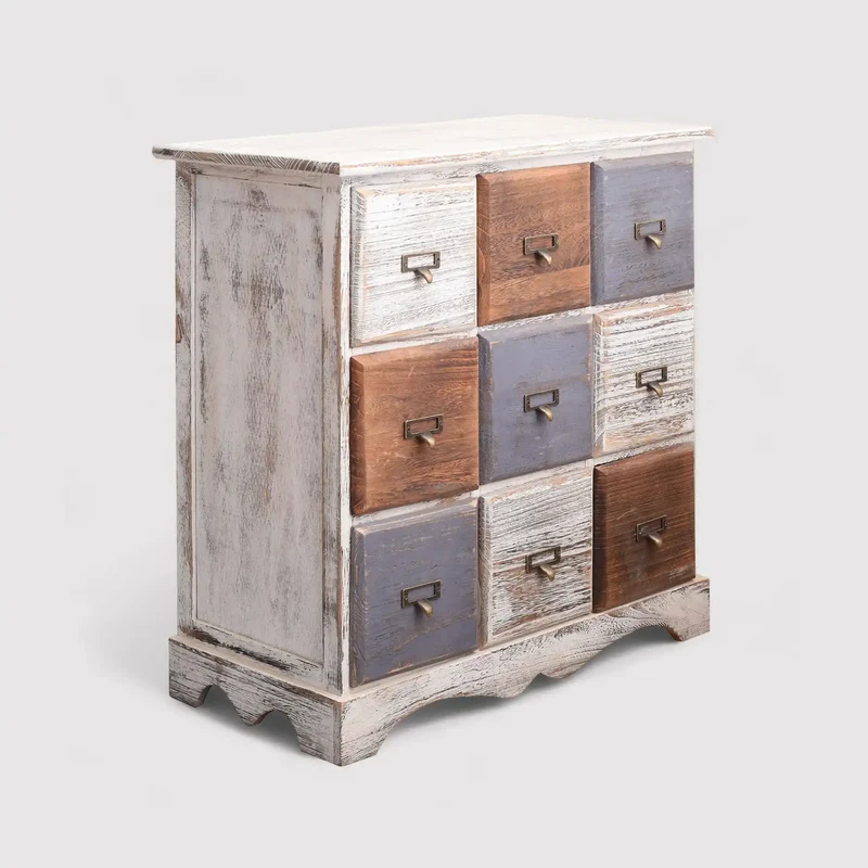 Setaria - Cassettiera multi cassetti in stile vintage