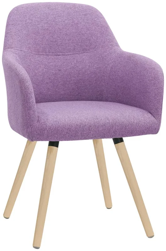 Poltroncina moderna in tessuto e gambe obblique in legno cm 57x51x85h - vari colori