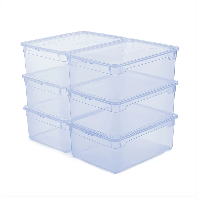 Set di contenitori 10 l, 6 pz. CLEAR | Orizzonte blu trasparente