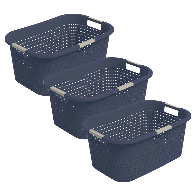 Set 3 pz Cesta portabiancheria 40 l COUNTRY