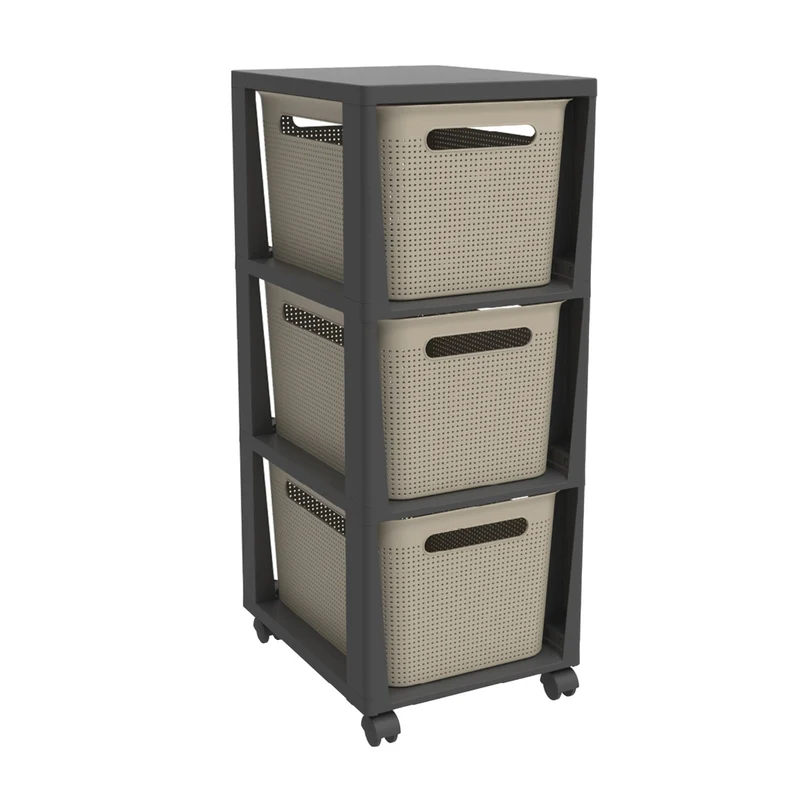 Cassettiera 3 x 16 l BRISEN con ruote