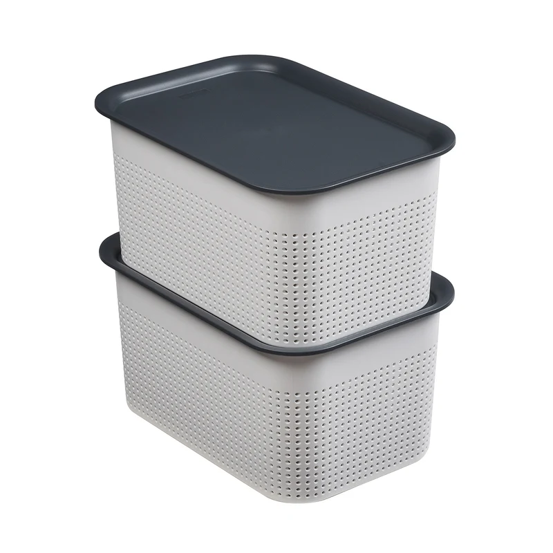 Set 2 pz Cesto con coperchio 4.5 l BRISEN