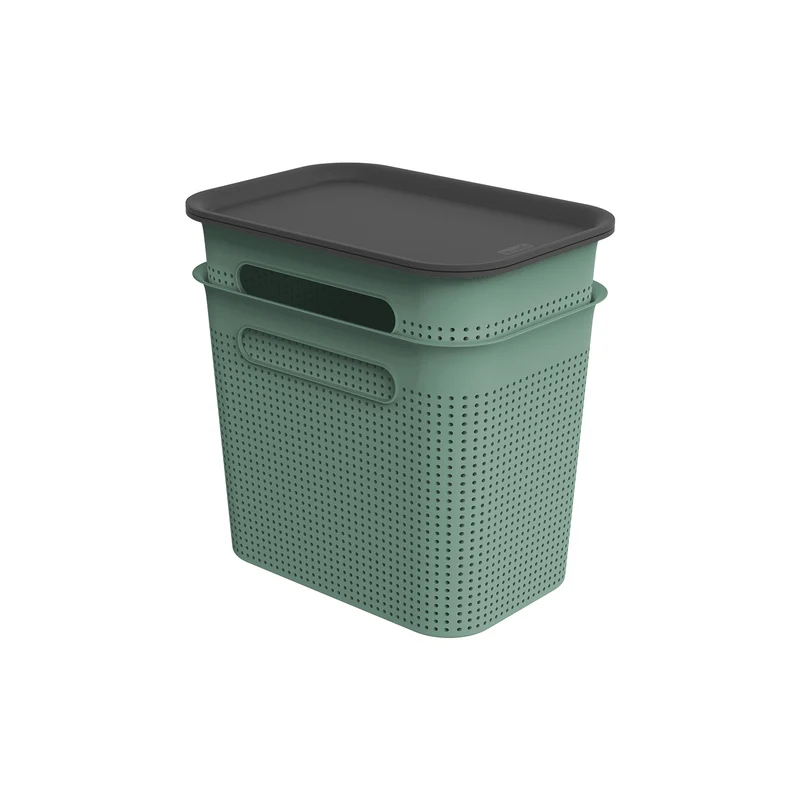 Set 2 pz Cesto con coperchio 7 l BRISEN
