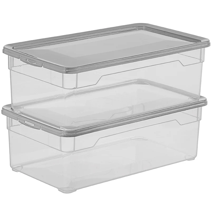 Set 2 pz. Contenitore trasparente per scarpe da donna 5 l CLEAR