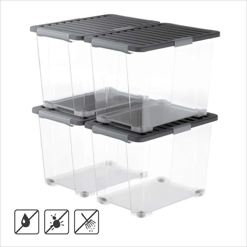 Set di scatole con coperchio 65 l CORE PRO
