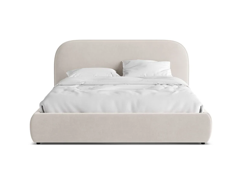 Letto con Contenitore e Testata in Velluto, "Murada", 226x233x100