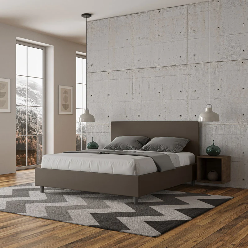 Lux - Letto matrimoniale moderno con contenitore cm 175x202x106h - vari modelli