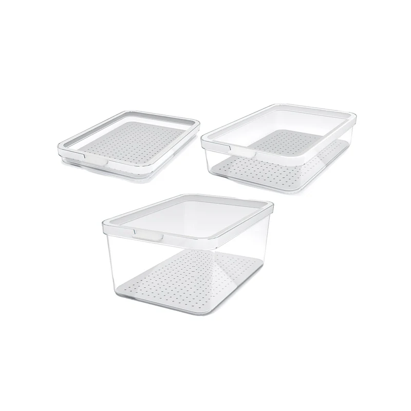 Set 3 pz Contenitore organizer grande per frigorifero CAUMA