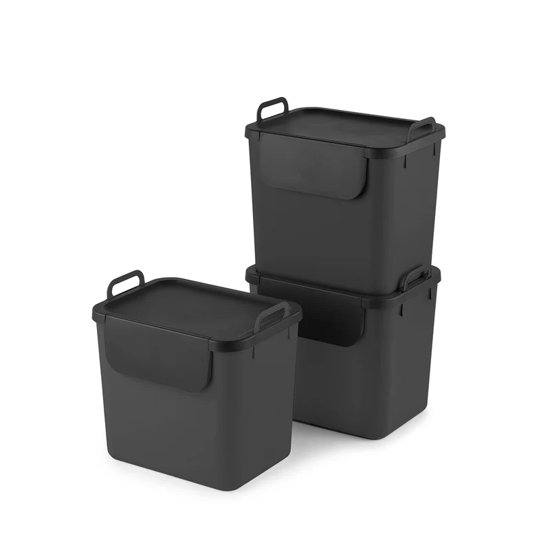 Set 3 pz Pattumiera per la raccolta differenziata 30 l JIVE