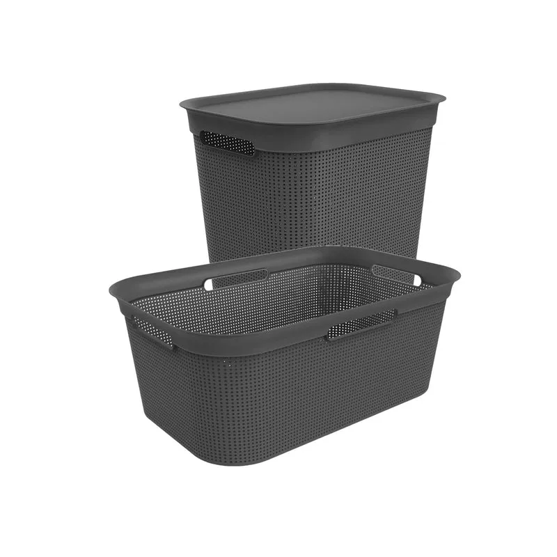 Set Cesta 41 l + Portabiancheria 50 l BRISEN, Plastica (PP) BPA-FREE