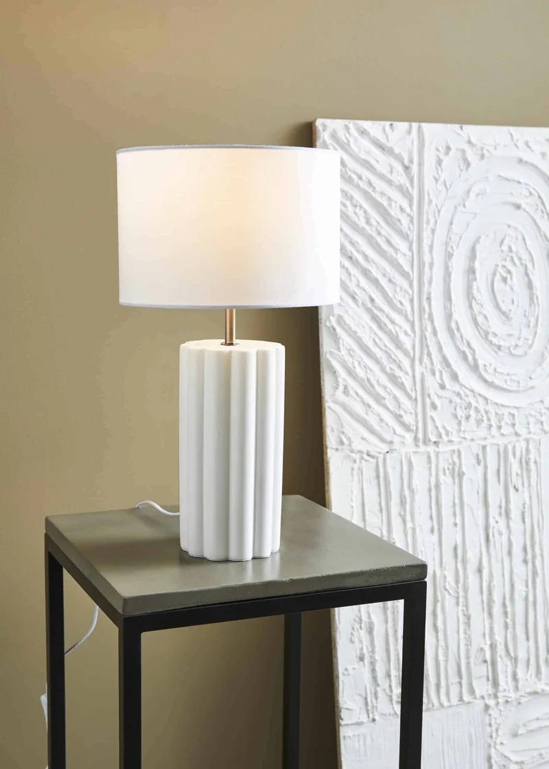 Lampada da tavolo Column white