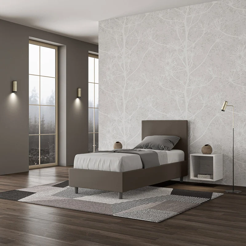 Lux - Letto design singolo moderno per cameretta cm 95x202x106h - vari modelli