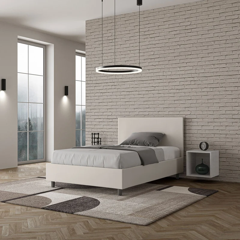 Lux - Letto moderno una piazza e mezza cm 132x202x106h - vari modelli