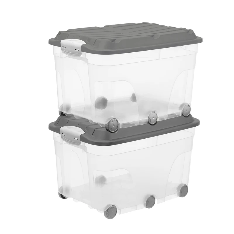 Set 2 pz Contenitore con 6 ruote 57 l ROLLER