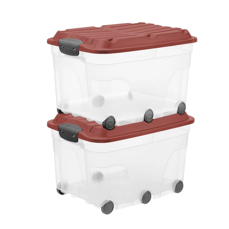 Set 2 pz Contenitore con 6 ruote 57 l ROLLER