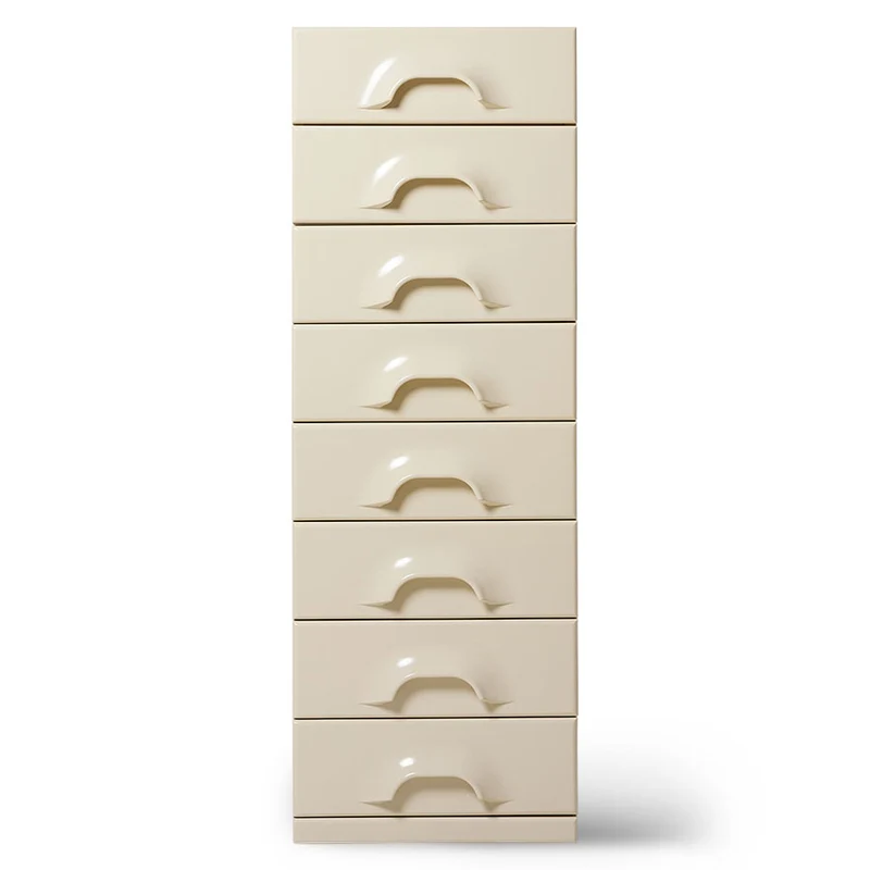 Cassettiera con 8 cassetti, crema