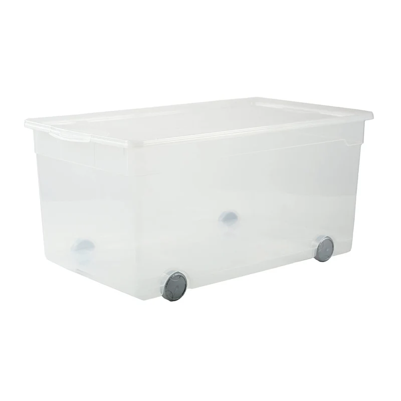 Box trasparente con ruote 63 l CLEAR