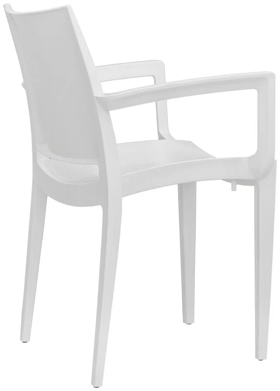 Set da 2 Sedia con braccioli poltroncina moderna in polipropilene cm 56x51x79h - vari colori