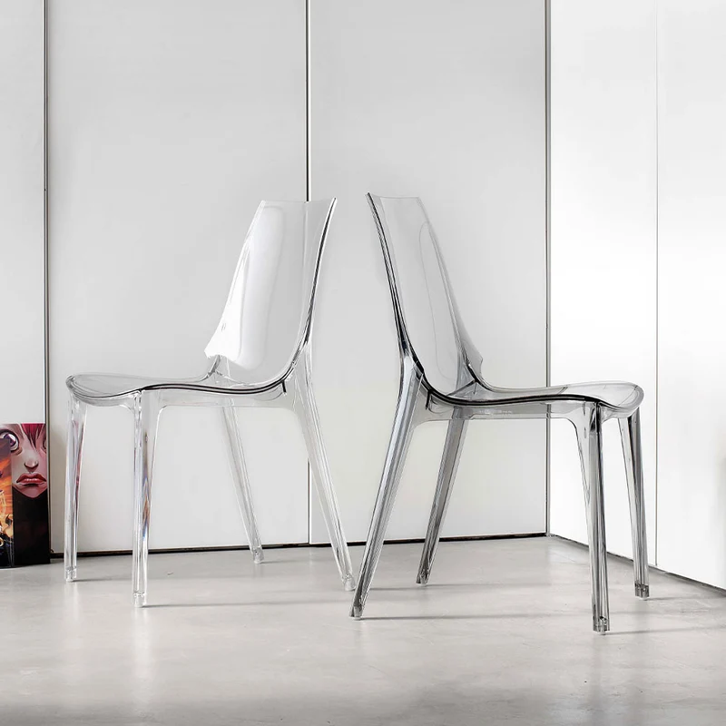 Valery S - Set da 4 Sedia moderna in policarbonato trasparente cm 49x55x88h - vari colori
