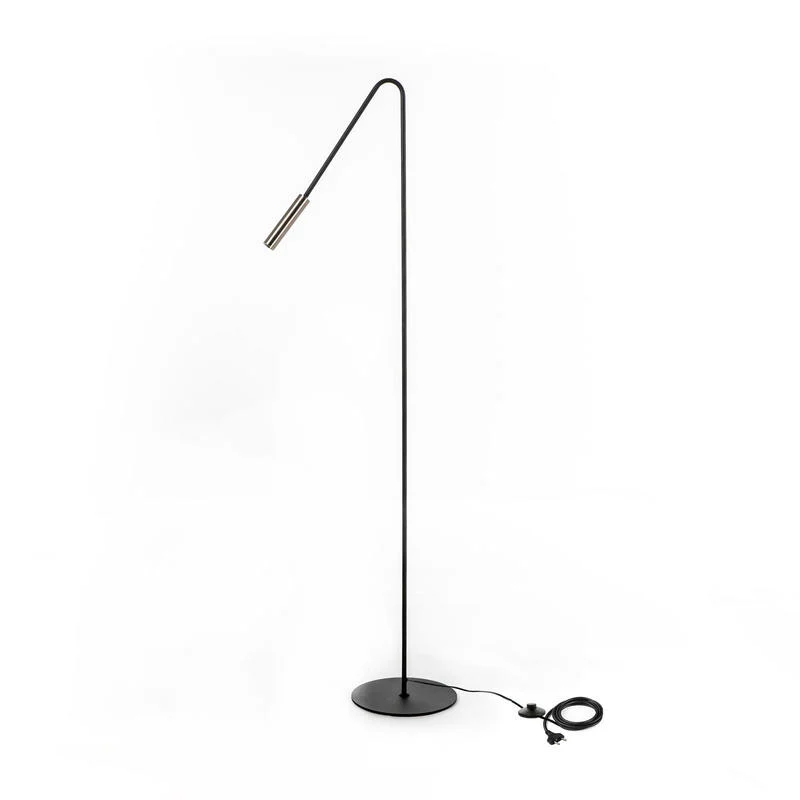Lampada da pavimento moderna con luce a led in metallo cm 23x23x145h