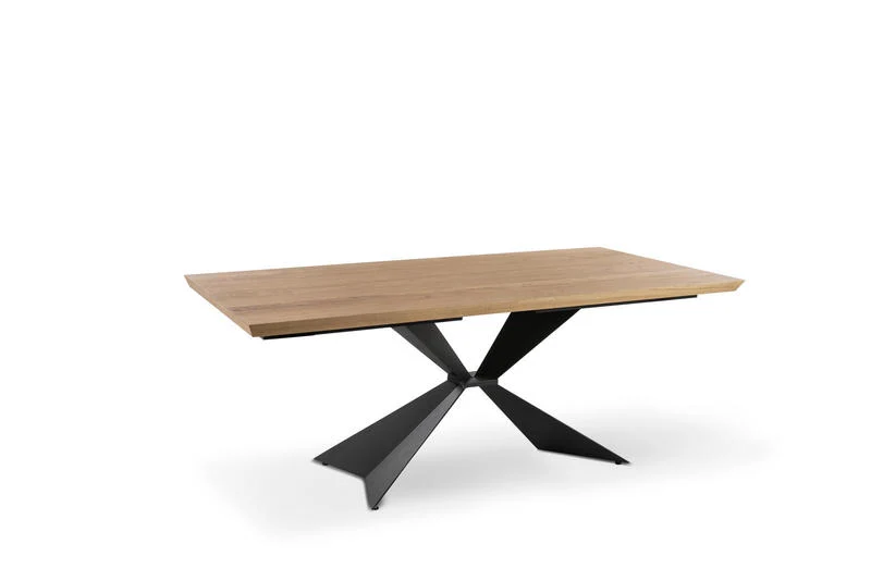 Tavolo moderno allungabile struttura in metallo piano in legno cm 160/240x90x76h - vari colori