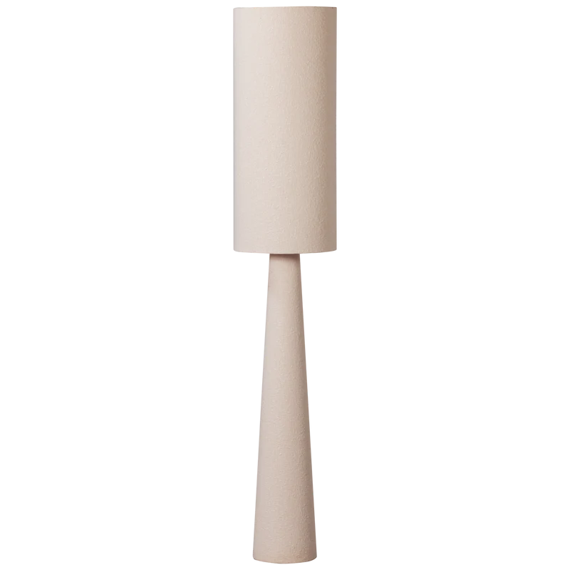 Lampada da terra loft xl metallo/bouclé naturale 187xø35cm