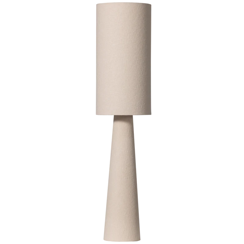 Lampada da terra loft metallo/bouclé naturale 130xø30cm