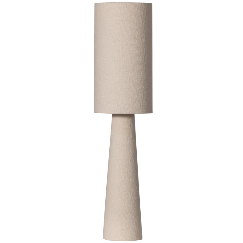 Lampada da tavolo loft metallo/bouclé naturale 90xø22cm